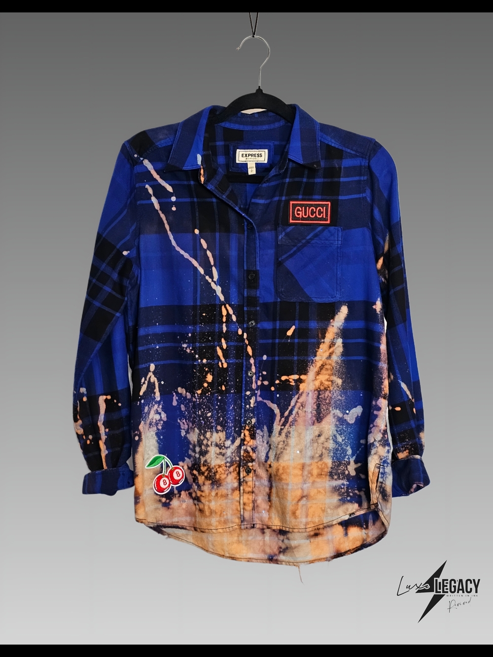 Custom Flannel with Graphic Patches - Picture 2 of 3